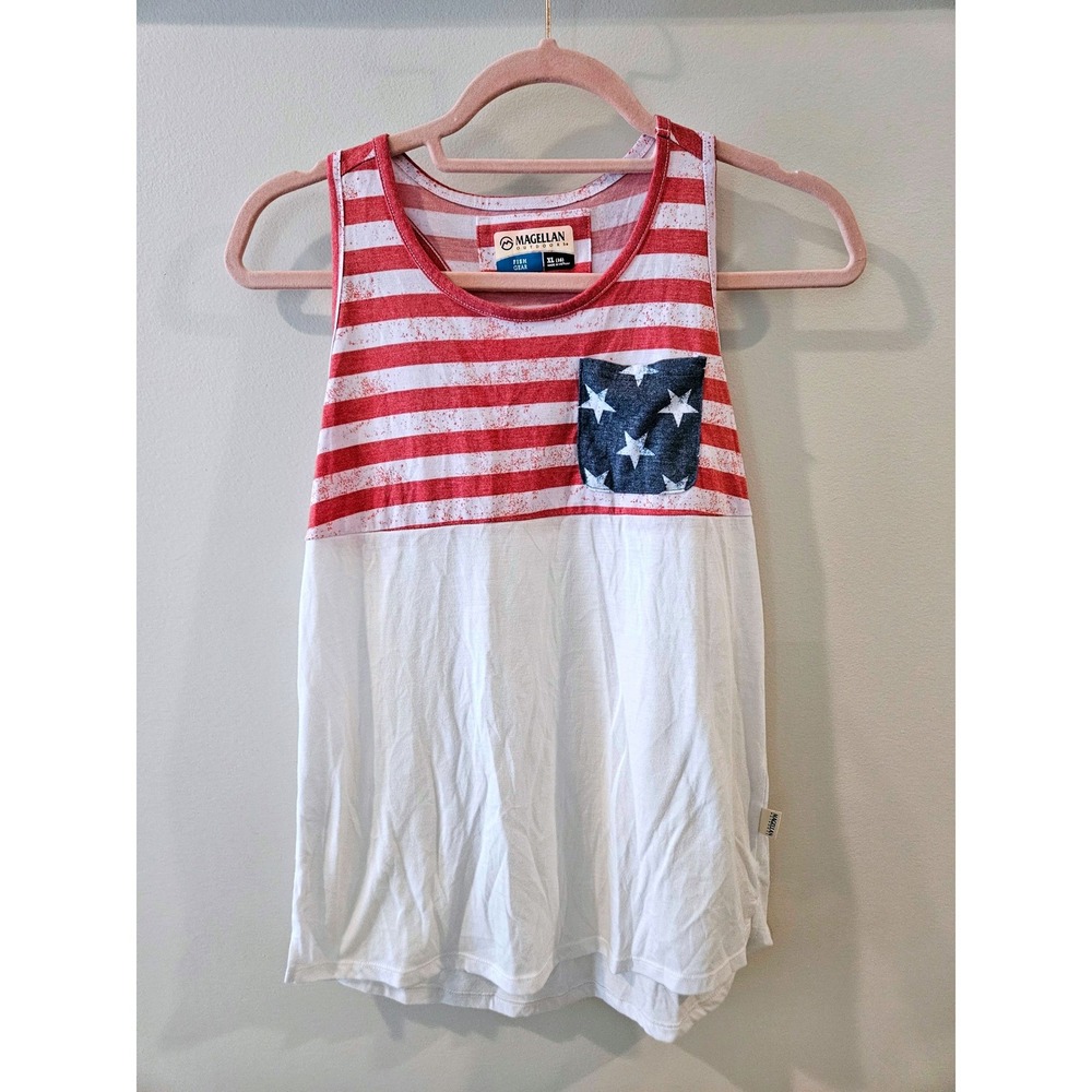 Americana Tank Top USA 4th of July Stars & Stripes Magellan Outdoors‎ Boys XL 16